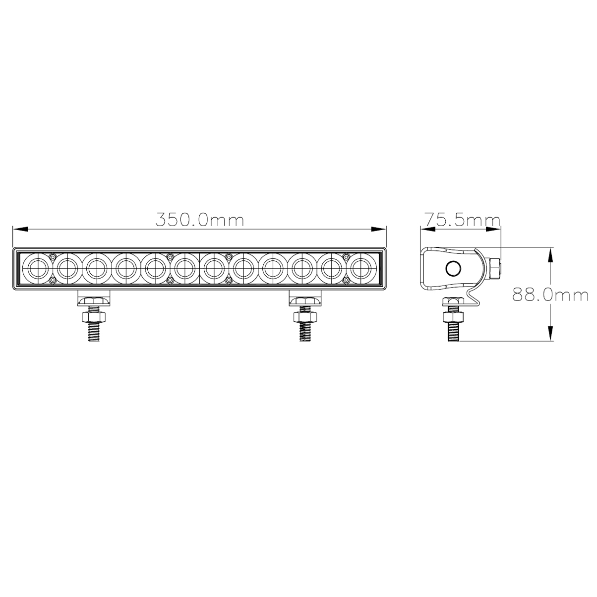 Rectangular LED Light Bar